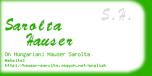 sarolta hauser business card